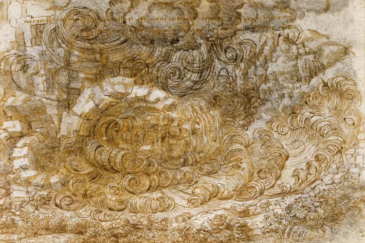 Deluge, 1518 by Leonardo da Vinci wall art