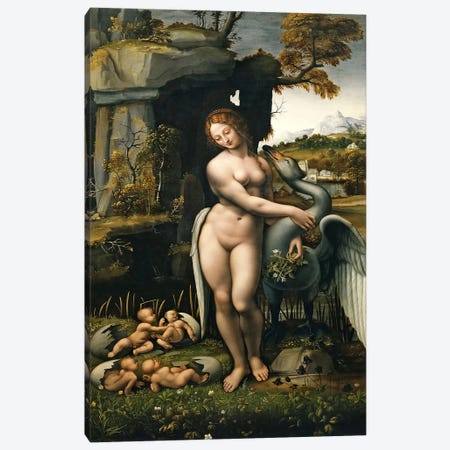 Leda and the Swan, 1515 Canvas Print #15392} by Leonardo da Vinci Canvas Art