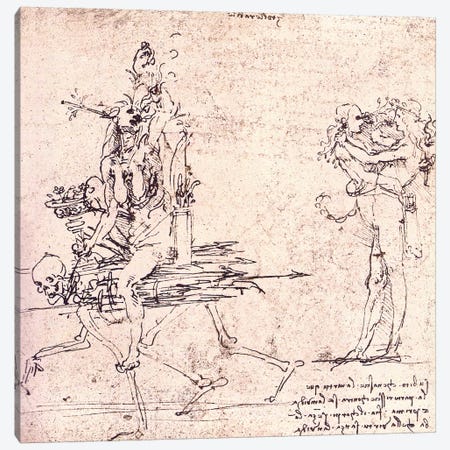 Illustration for Virtue and Envy Canvas Print #15394} by Leonardo da Vinci Canvas Print