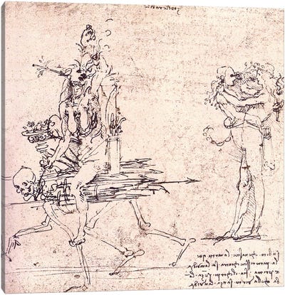 Illustration for Virtue and Envy Canvas Art Print - Leonardo da Vinci