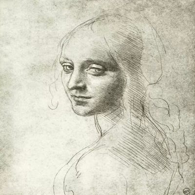 Head of a Girl, 1483 by Leonardo da Vinci art print