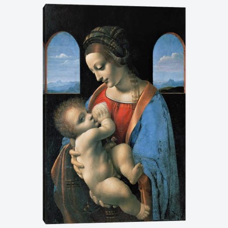 Madonna Litta, 1490 Canvas Print #15398} by Leonardo da Vinci Canvas Wall Art