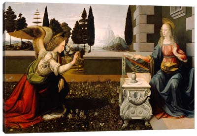 Annunciation Canvas Art Print - Religious Figure Art