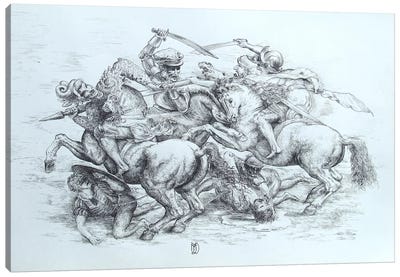 The Battle of Anghiari, 1505 Canvas Art Print - Leonardo da Vinci