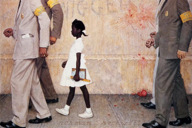 The Problem We All Live With (Ruby Bridges) by Norman Rockwell wall art