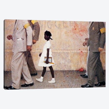 The Problem We All Live With (Ruby Bridges) Canvas Print #1543} by Norman Rockwell Canvas Art Print