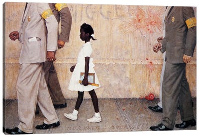 The Problem We All Live With (Ruby Bridges) Canvas Art Print - Political & Historical Figure Art