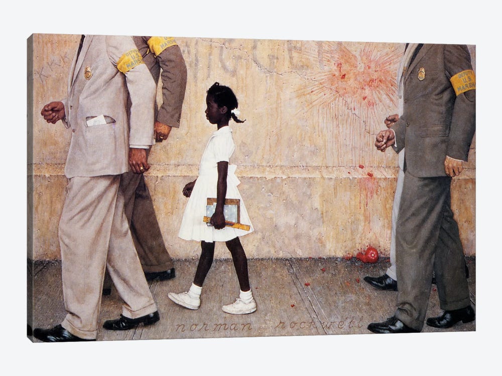 The Problem We All Live With (Ruby Bridges) by Norman Rockwell 1-piece Canvas Art Print