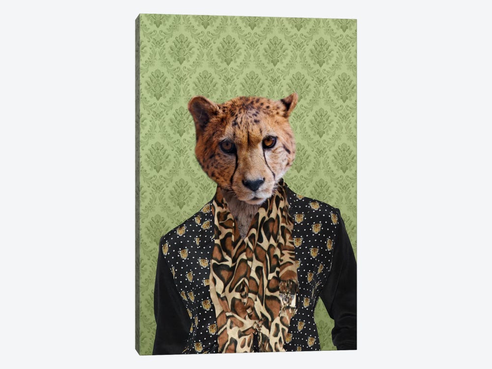 Chase the Cheetah by 5by5collective 1-piece Canvas Art Print