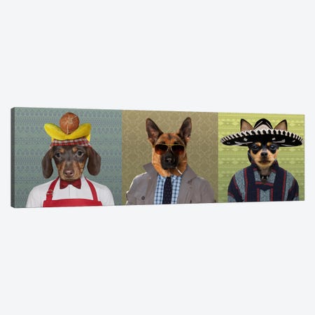 Dogs Dressed Down Trio 2 Canvas Print #15456} by 5by5collective Canvas Artwork