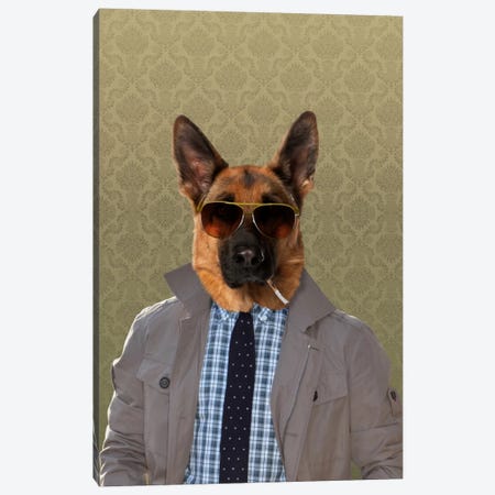Guy the German Shepherd Canvas Print #15465} by 5by5collective Canvas Print