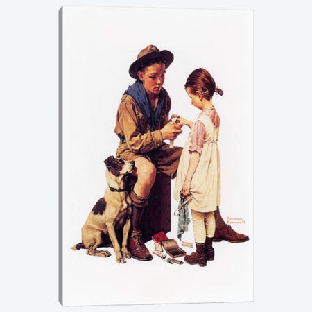 Young Doctor Canvas Print #1546} by Norman Rockwell Canvas Artwork