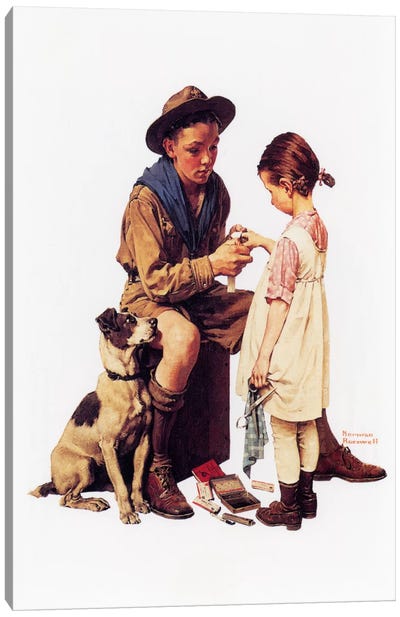 Young Doctor Canvas Art Print - Norman Rockwell