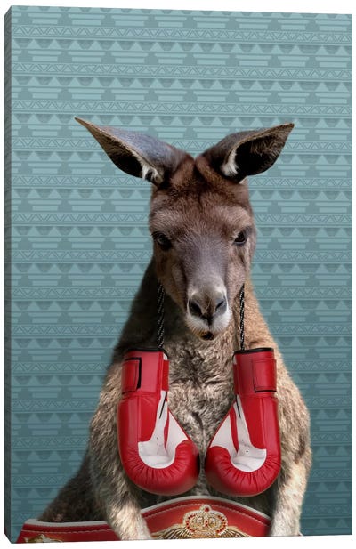Bo the Kangaroo Canvas Art Print - Animal Personalities