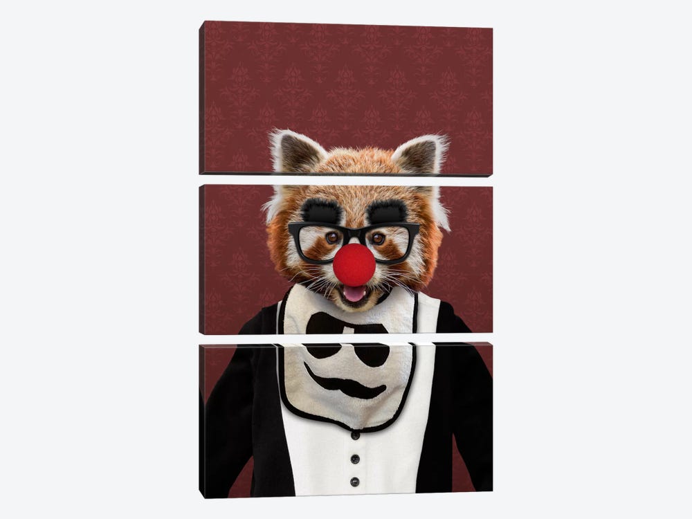 Red the Red Panda by 5by5collective 3-piece Canvas Art Print