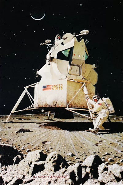Norman Rockwell: Man on the Moon by Norman Rockwell