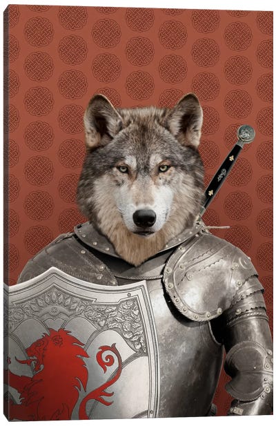 William the Wolf Canvas Art Print - Animal Personalities