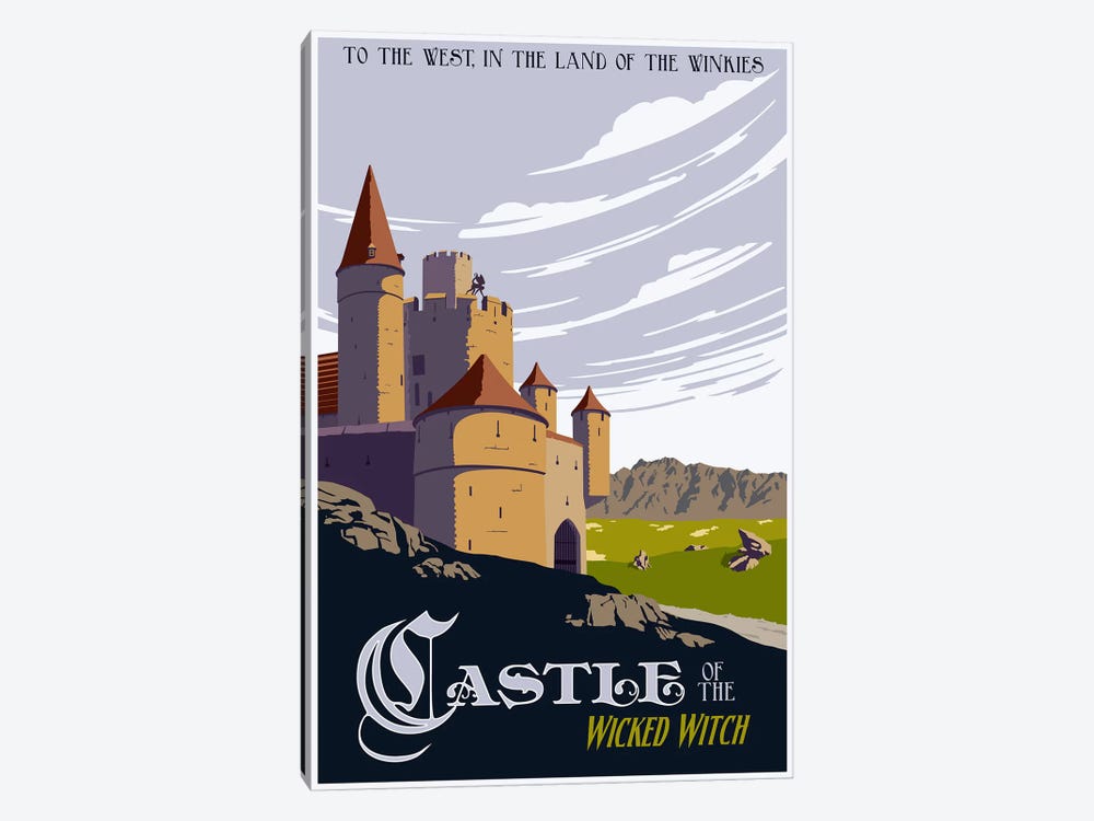 Witche's Castle Travel 1-piece Canvas Wall Art