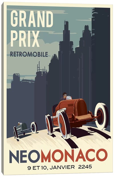 Car Race Canvas Art Print - Monaco