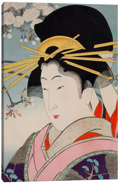 A Courtesan Canvas Art Print - Japanese Fine Art (Ukiyo-e)