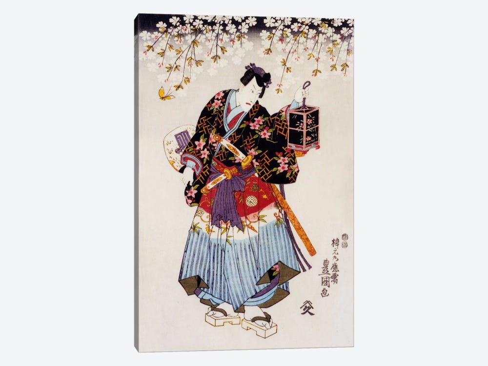 Samurai with Two Swords 1-piece Canvas Artwork