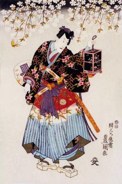 Asian Décor: Samurai with Two Swords by Unknown Artist