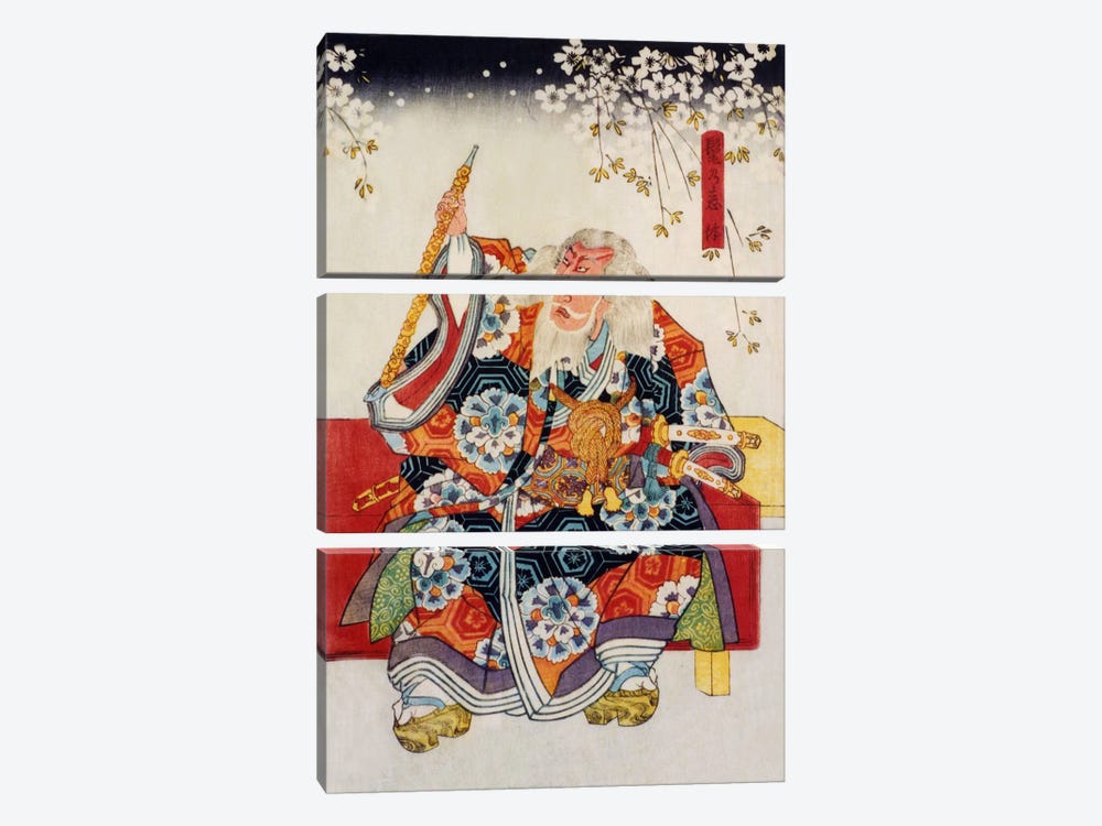 Old Samurai by Unknown Artist 3-piece Canvas Art Print