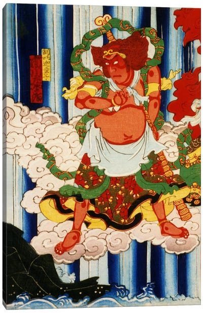 Man with Kanabo Canvas Art Print - Japanese Fine Art (Ukiyo-e)