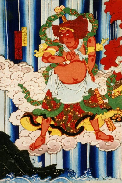 Ukiyo-e: Man with Kanabo by Unknown Artist