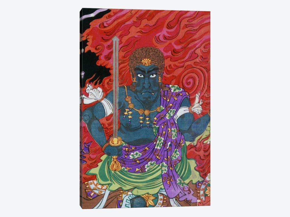 Acala (fudo) with Sword by Unknown Artist 1-piece Canvas Art