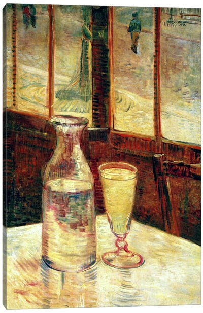 The Still Life with Absinthe Canvas Art Print - Liquor Art