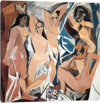 Les Demoiselles d'Avignon Canvas Art Print - Erotic Art