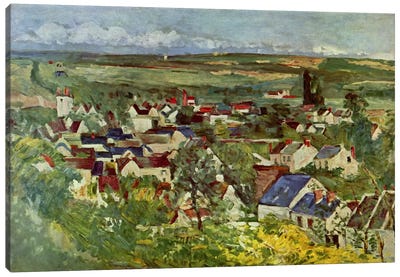 View of Auvers Canvas Art Print - France Art