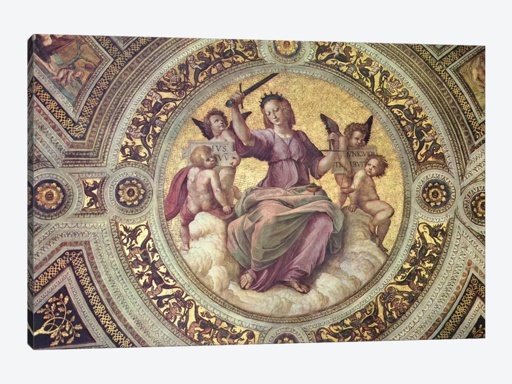 Stanza della Segnatura by Raphael 1-piece Canvas Art