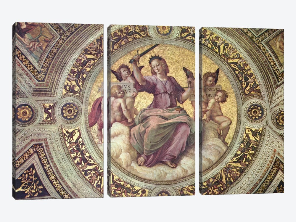 Stanza della Segnatura by Raphael 3-piece Canvas Wall Art