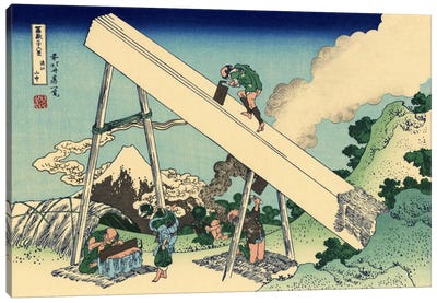 The Fuji from The Mountains of Totomi Canvas Art Print - Katsushika Hokusai