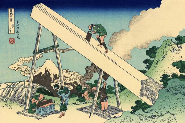 Japanese Culture: The Fuji from The Mountains of Totomi by Katsushika Hokusai