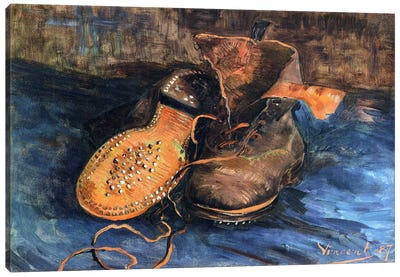 A Pair of Shoes Canvas Art Print - All Things Van Gogh