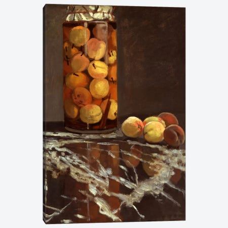 Jar of Peaches (Das Pfirsichglas) Canvas Print #1744} by Claude Monet Canvas Art