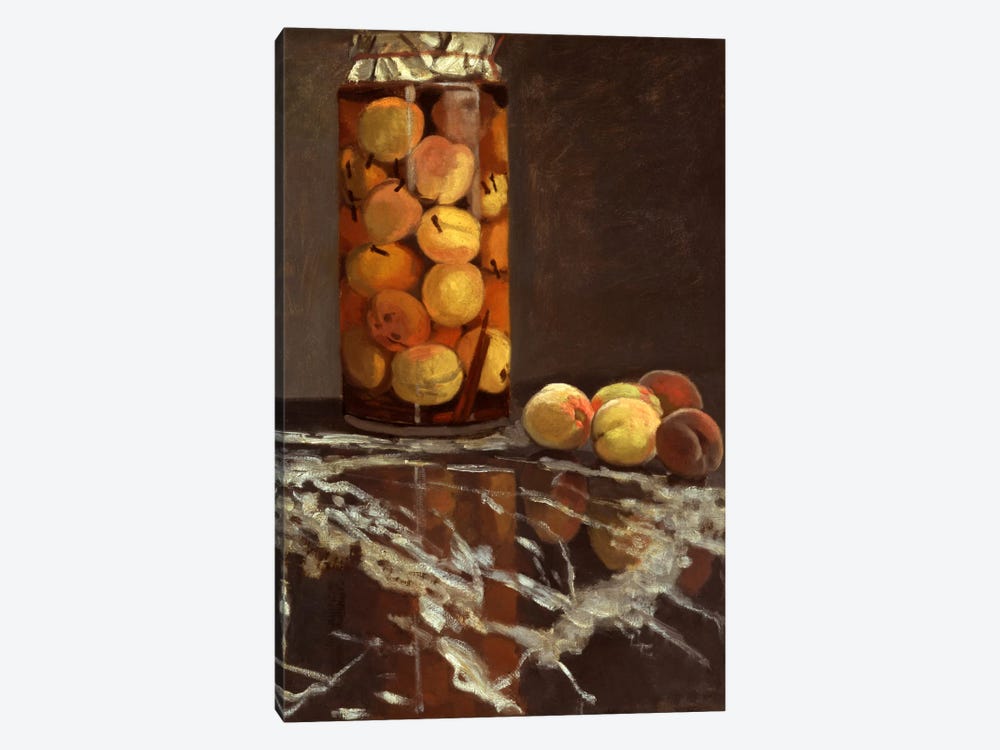 Jar of Peaches (Das Pfirsichglas) by Claude Monet 1-piece Canvas Print