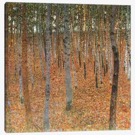 Forest of Beech Trees Canvas Print #1747} by Gustav Klimt Canvas Wall Art