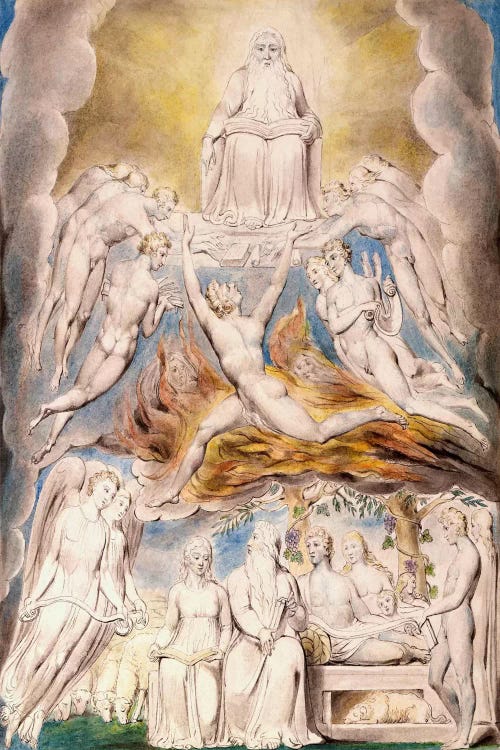 Satan Before The Throne of God by William Blake wall art