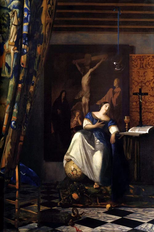 Allegory of The Faith by Johannes Vermeer wall art