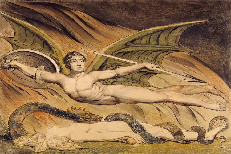 Satan Exulting Over Eve by William Blake wall art