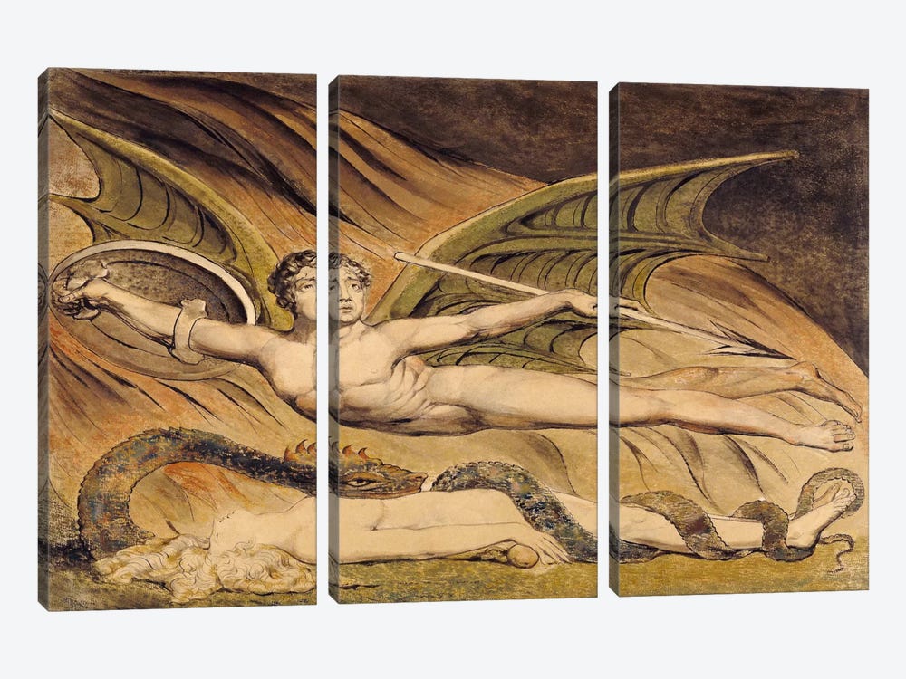 Satan Exulting Over Eve by William Blake 3-piece Art Print