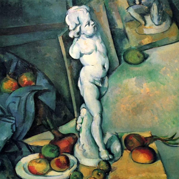 Sculptures & Statues: Still Life with Cherub by Paul Cezanne