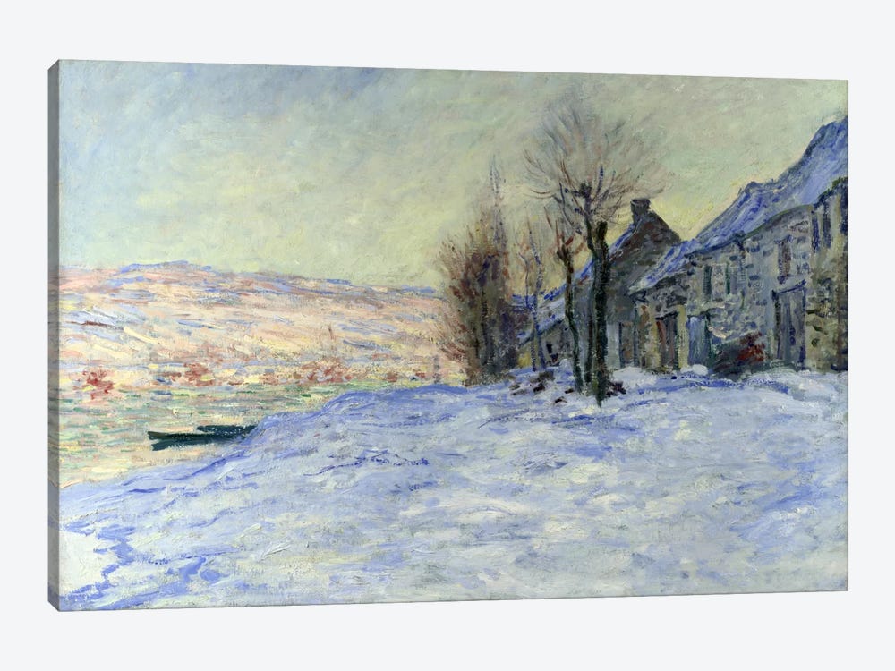 Lavacourt Sunshine and Snow by Claude Monet 1-piece Art Print