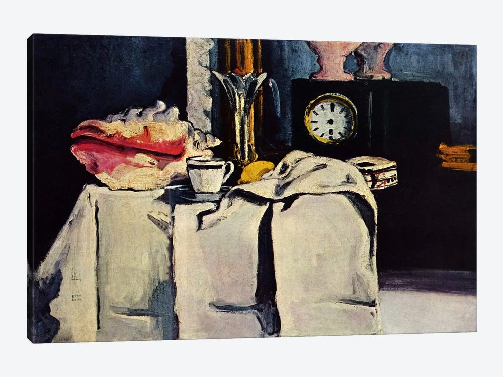 The Black Clock by Paul Cezanne 1-piece Canvas Wall Art