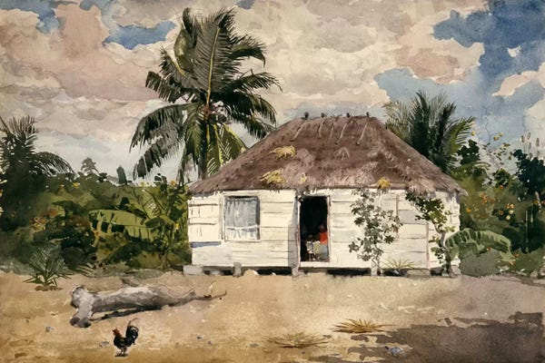 Realism: Native Huts, Nassau by Winslow Homer