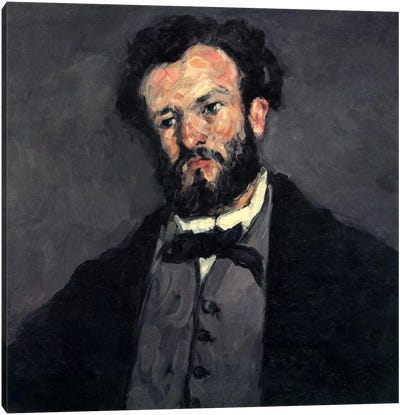 Portrait of Antony (Anthony) Valabregue Canvas Art Print - Paul Cezanne